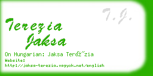 terezia jaksa business card